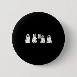 Optometrist Ghost Boo Center Halloween Optician Button