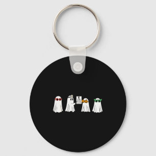 Optometrist Ghost Boo Center Halloween Optician Keychain
