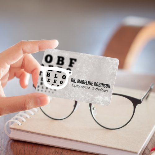 Optometrist  Glasses  Eye Exam and Tools Appointment Card