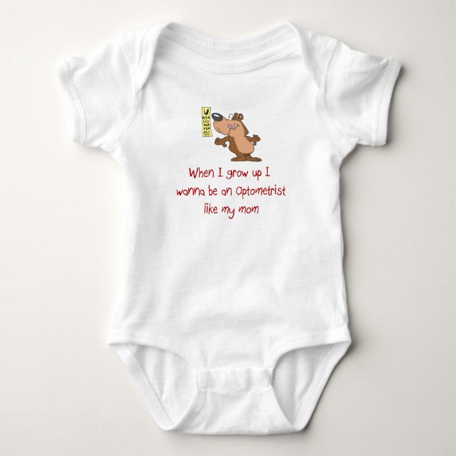 Optometrist Like My Mom Baby T-Shirt Bodysuit (Front)
