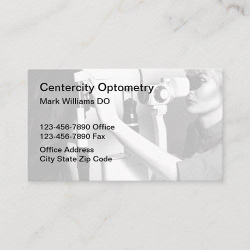 Optometrist Medical Business Cards