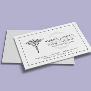 Optometrist Minimalist Faded Eye Symbol Business Card