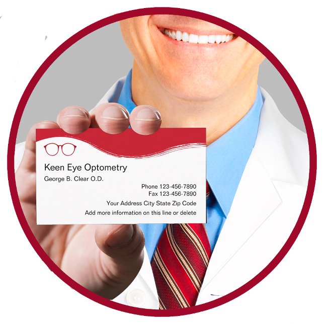 Optometrist Modern Design Business Card (Creator Uploaded)