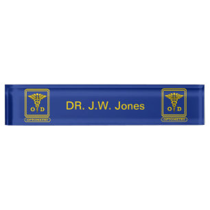 Optometrist Name Plate