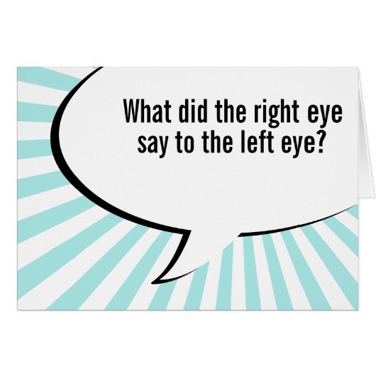 optometrist nose joke cards (Front Horizontal)