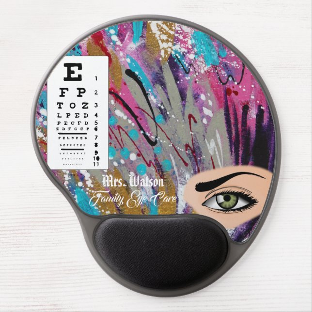 optometrist ophthalmologist Gel Mouse Pad (Front)