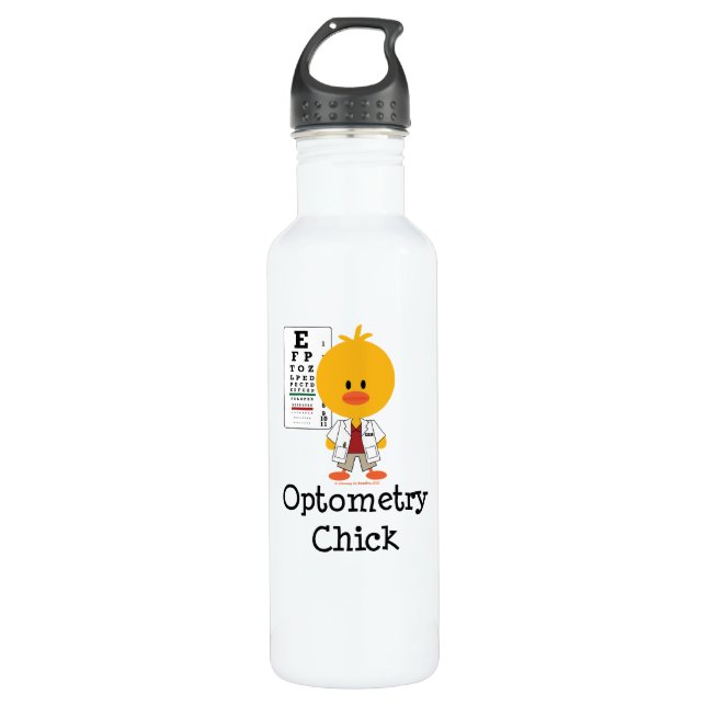 Optometrist Optometry Chick Chick Water Bottle (Front)