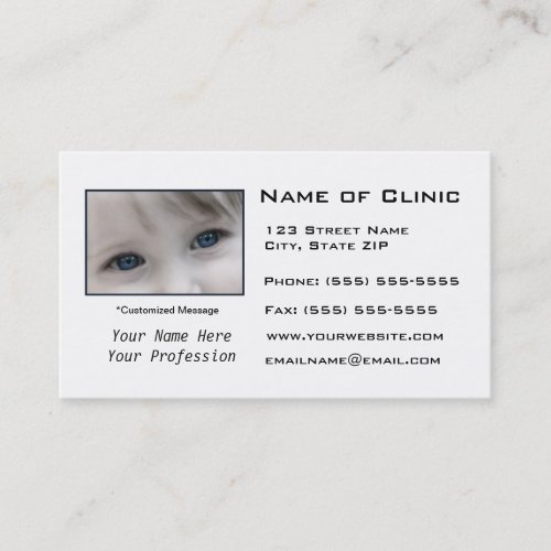 Optometrist Optometry Eye Exam Appointment Card