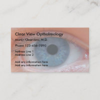 Optometrist or Ophthalmologist Appointment Business Card
