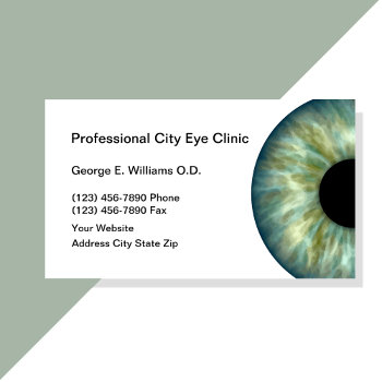 Optometrist Professional Business Cards by Luckyturtle at Zazzle