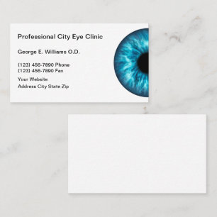 Optometrist Professional Business Cards Eye