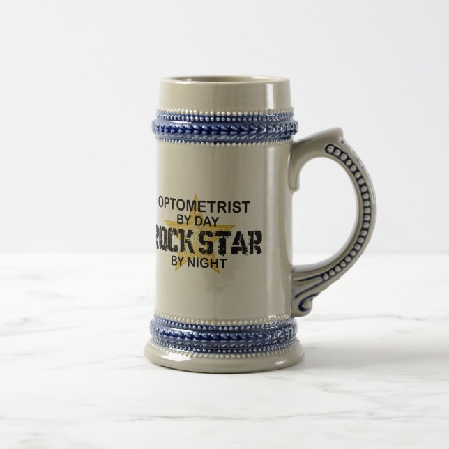 Optometrist Rock Star by Night Beer Stein (Right)