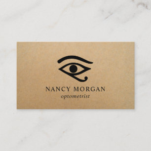 Optometrist Rustic Kraft Business Card