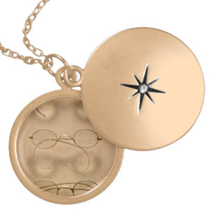 Optometrist - Simple gold frames Locket Necklace