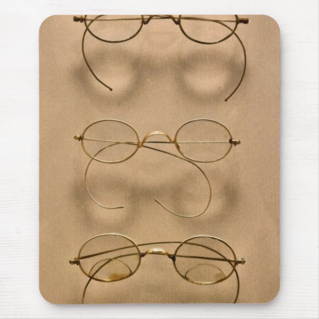 Optometrist - Simple gold frames Mouse Pad (Front)