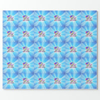 Vintage Blue and White Floral Pattern Wrapping Paper