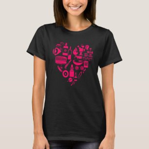 Optometrist Tools Heart Eye Doctor Optician Ophtha T-Shirt