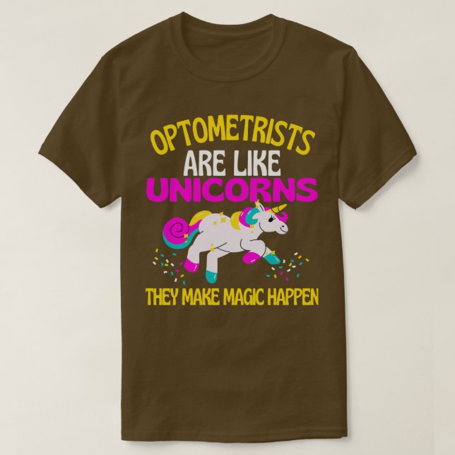 Optometrist Unicorn Magical Optometry T-Shirt (Design Front)