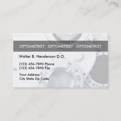 Optometrist Unique Business Cards