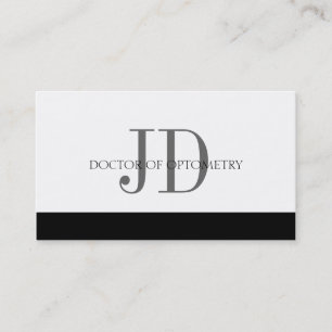Optometrist White/White Business Card