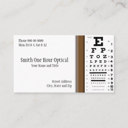 Optometrists Business Card