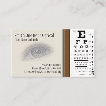 Optometrists Business Card by BusinessCardsCards at Zazzle