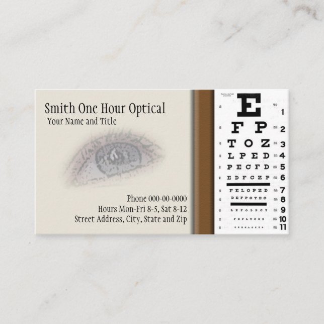 Optometrists Business Card (Front)