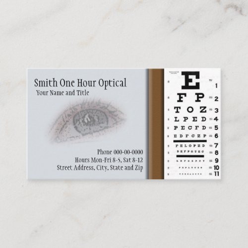 Optometrists Business Card