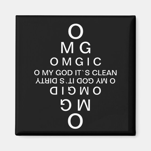 Optometrists Clean & Dirty Dishwasher Magnets (Front)