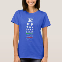Optometrist's funny eye test Snellen chart