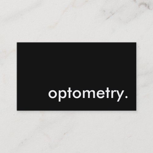 optometry business card