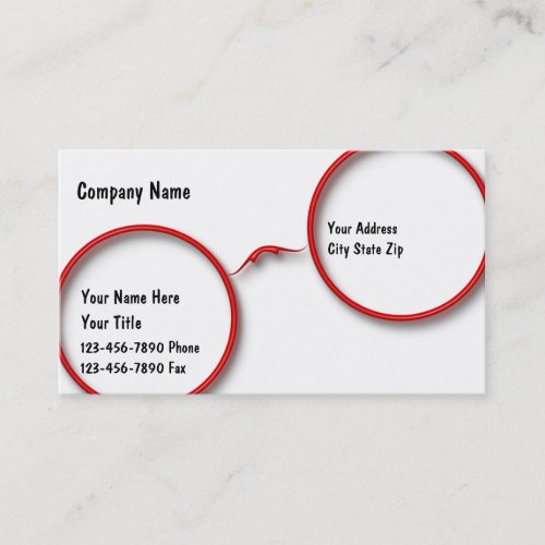 Optometry Business Cards