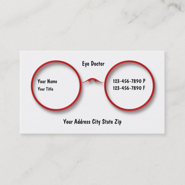 Optometry Business Cards (Front)