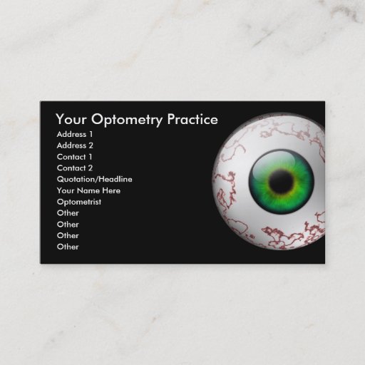 Customizable Optometry card business card