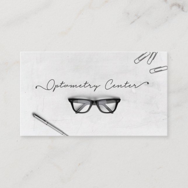 Optometry Center Glasses Business Card (Front)