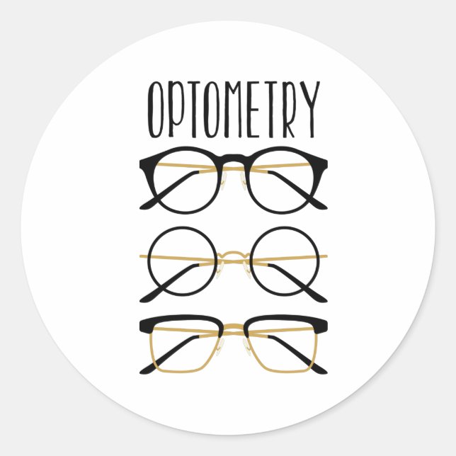 Optometry Classic Round Sticker (Front)