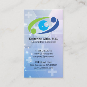 Optometry Colorful Eye Logo Business Card