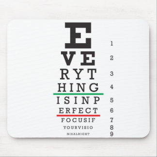 Optometry Eye Chart Illustration Mouse Pad