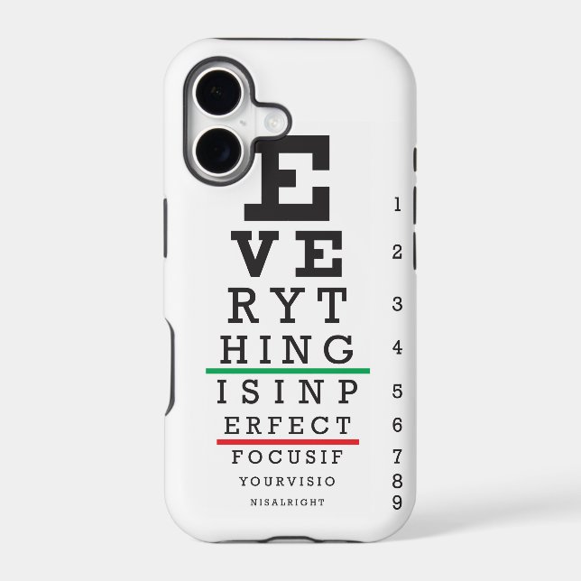 Optometry Eye Chart Iphone Case (Back)