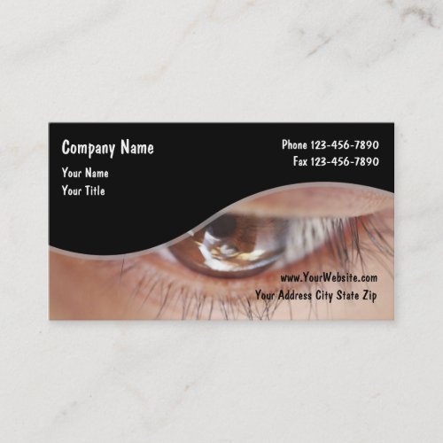 Optometry Eye Closetup Business Card