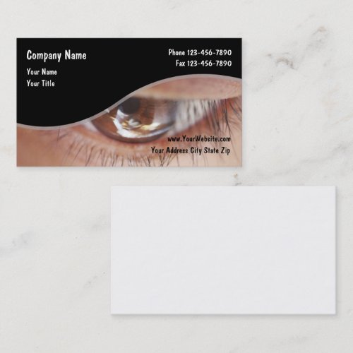 Optometry Business Cards