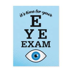 Optometry Eye Exam Appointment Reminder Postcard