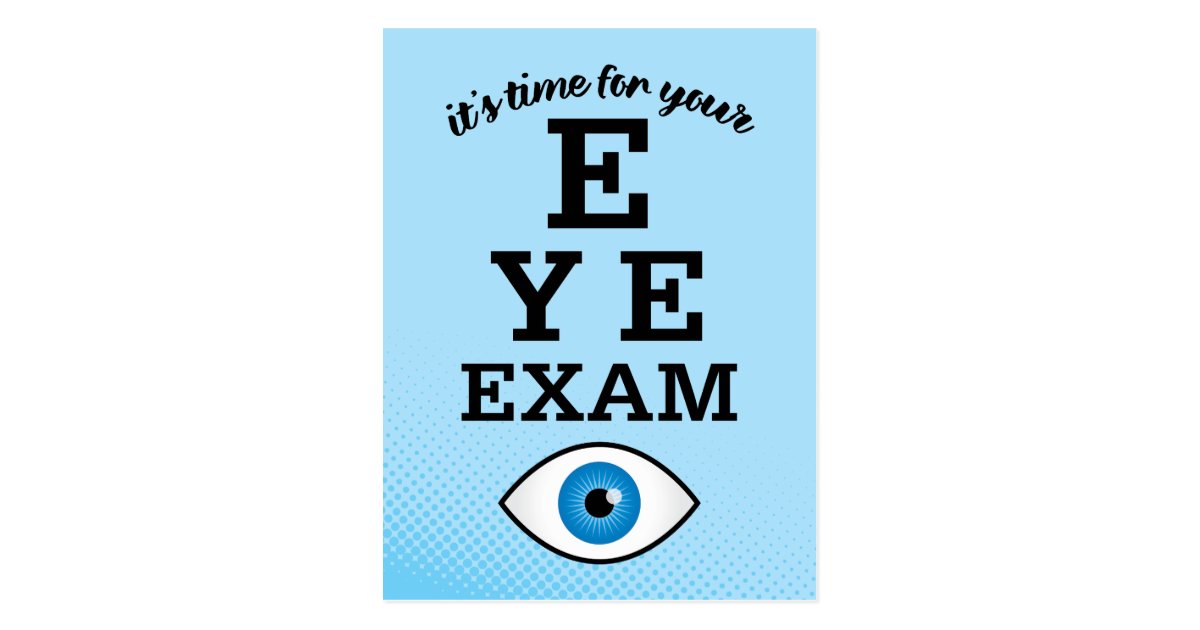 Optometry Eye Exam Appointment Reminder Postcard