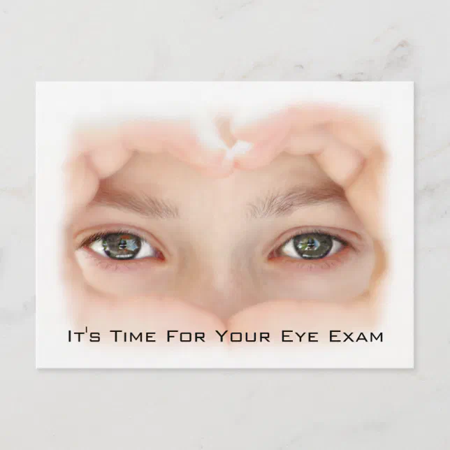 Optometry Eye Exam Appointment Reminder Postcard Zazzle