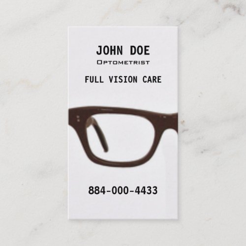 Optometry Eye Glasses Business Card Templates