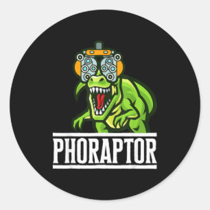 Optometry Machine Phoropter Funny Optometrist Phor Classic Round Sticker