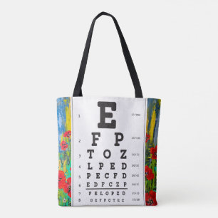 Optometry Ophthomolgist Eye Doctor Eye Chart Tote Bag