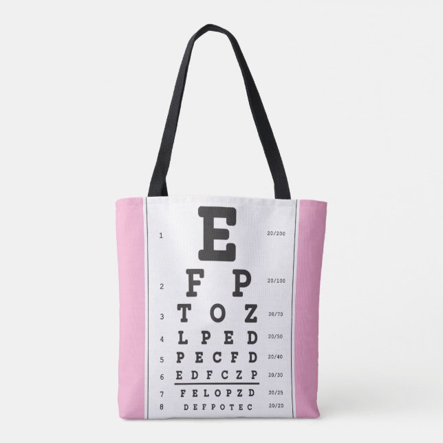 Optometry Ophthomolgist Eye Doctor Eye Chart Tote  Bag (Back)