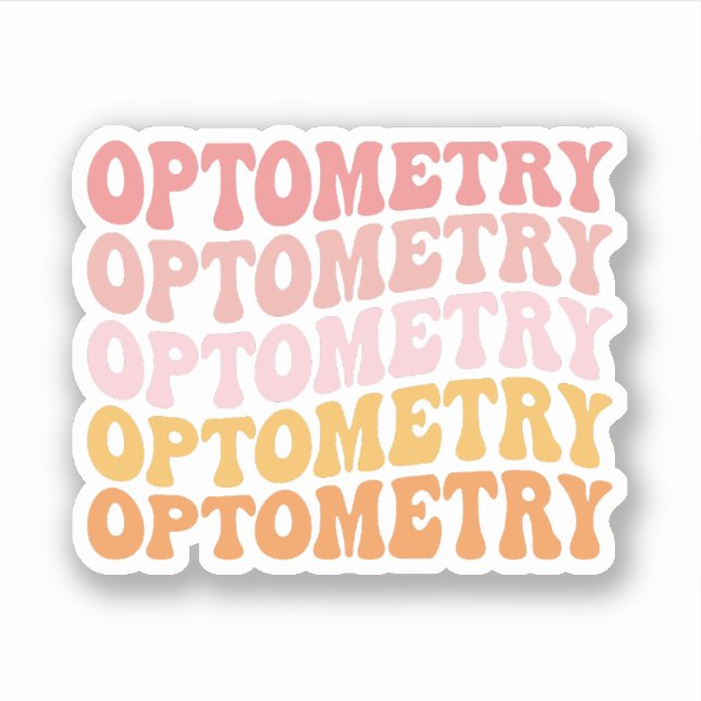 Optometry, Optometrist Gift, Optometry Student Sticker (Front)