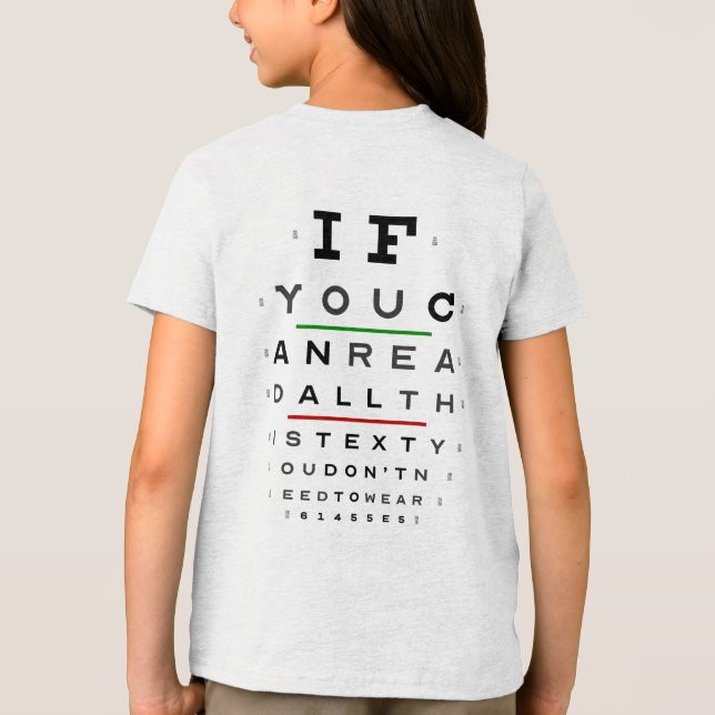 Optometry, Perfect Vision, no need glasses Tri-Blend Shirt (Back)